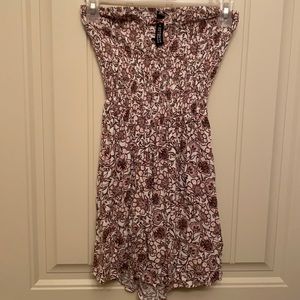 Strapless mini dress